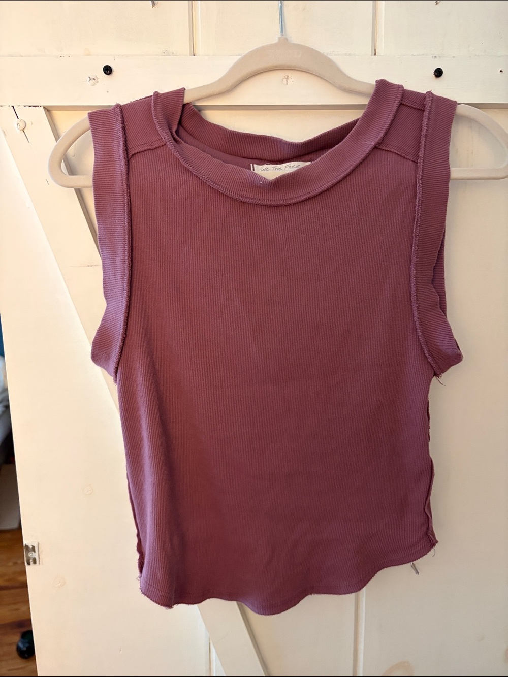 We The Free Ribbed Tank Top - Mauve Pink